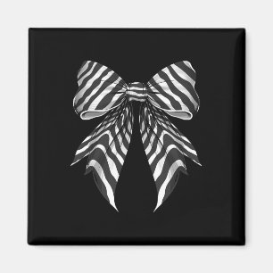Coquette Bow Zebra Skin Muster Niedlich Halloween Magnet