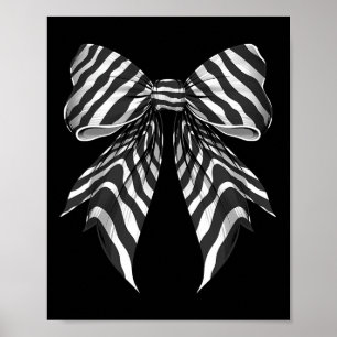 Coquette Bow Zebra Skin Muster Niedlich Halloween  Poster