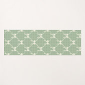 Coquette Bows Gingham Pattern Cream Sage Green Yogamatte (Vorderseite (Horizontal))