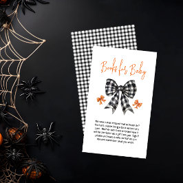 Coquette Bows Halloween Baby Showbücher für Baby Begleitkarte