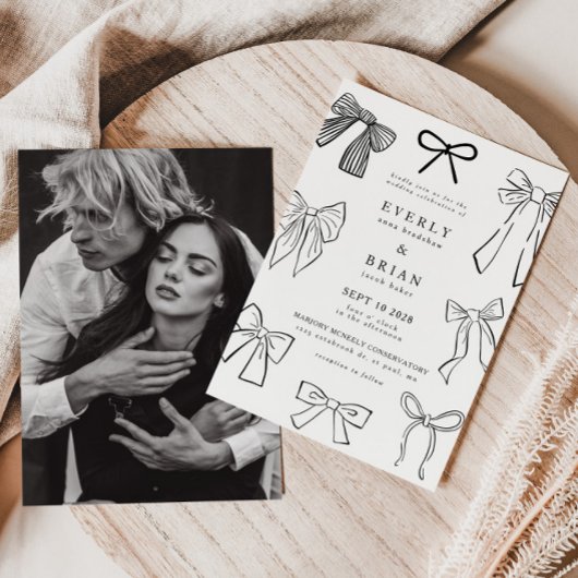 Coquette Bows Hochzeitseinladung Einladung