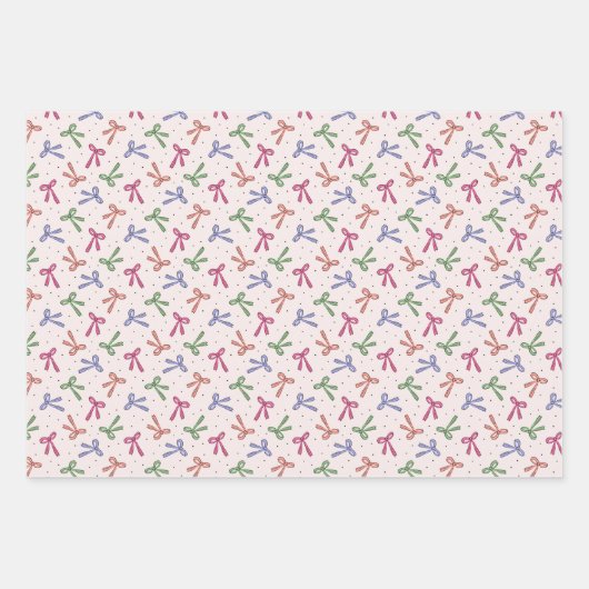 Coquette Bows Wrapping Paper Sheets Geschenkpapier Set (Vorderseite 2)
