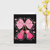 Coquette Boxing Gloves Rosa Ribbon Brustkrebs A Karte (Gelbe Blume)