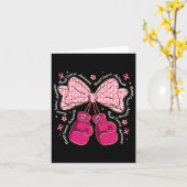 Coquette Boxing Gloves Rosa Ribbon Brustkrebs A Karte (Gelbe Blume)