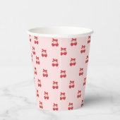 Coquette Brautparty Cherry Bow Paper Cups Pappbecher (Rechts)
