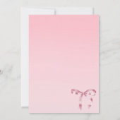 Coquette Bridal Dusche Einladung (Rückseite)