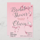 Coquette Bridal Dusche Einladung (Vorne/Hinten)