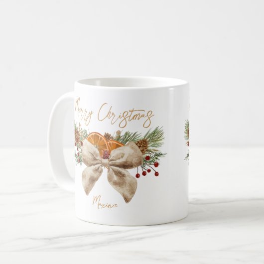 Coquette bug rustikale Weihnachtsgeschenke persona Kaffeetasse (Vorderseite Links)