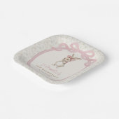 Coquette Bunny Birthday Party Paper Plates Pappteller (Gewinkelt)