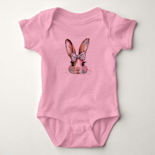 Coquette Bunny Bow Osterkarosserien & 1-Stücke Baby Strampler