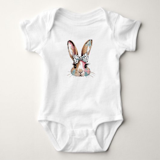 Coquette Bunny Bow Ostern Bodysuits & Einteiler (Vorderseite)