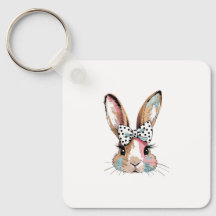 Coquette Bunny Bow Ostern Schlüsselanhänger - Nied