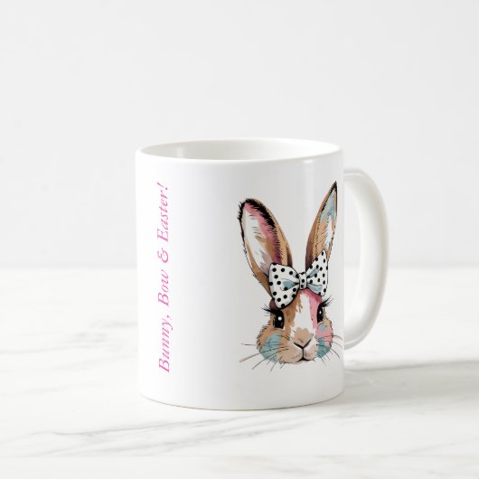 Coquette Bunny Bow OsterTasse Kaffeetasse (VorderseiteRechts)