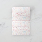 Coquette Bunny & Bows Easter Table Place Card Dankeskarte (Innenseite)