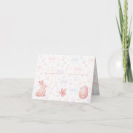 Coquette Bunny & Bows Easter Table Place Card Dankeskarte
