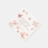 Coquette Butterfly | Butterflies Babydusche Serviette (Ecke)