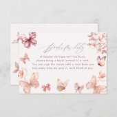 Coquette Butterfly | Schmetterlinge Bücher für Bab Begleitkarte (Vorne/Hinten)