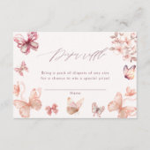 Coquette Butterfly | Schmetterlinge Windeln Begleitkarte (Vorderseite)