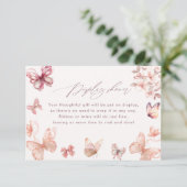 Coquette Butterfly | Schmetterlingsdusche Begleitkarte (Stehend Vorderseite)