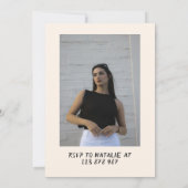 Coquette Cake Hallo 21 Foto Geburtstag Einladung (Rückseite)