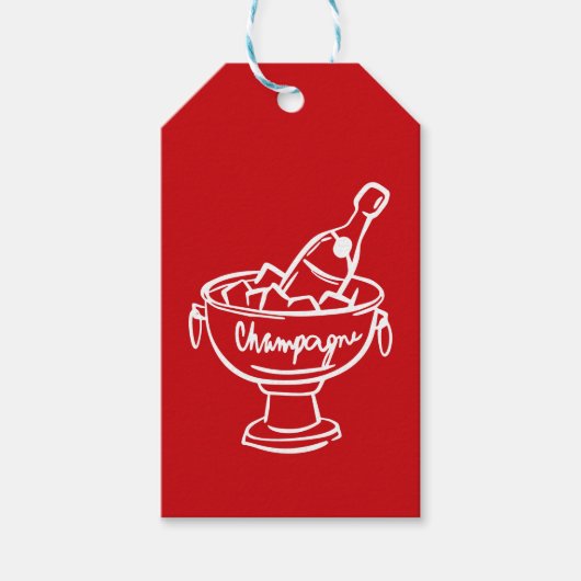 Coquette Champagne Geschenkanhänger (Vorderseite)