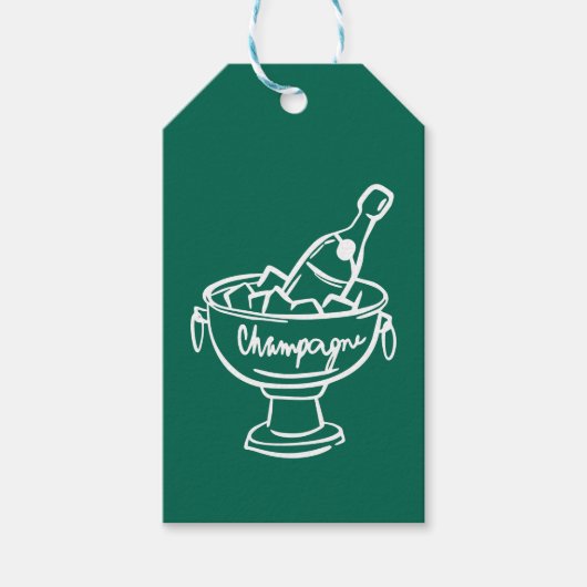 Coquette Champagne Geschenkanhänger (Vorderseite)