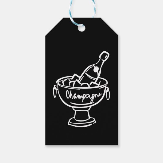 Coquette Champagne Geschenkanhänger (Vorderseite)