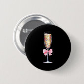 Coquette Champagne Gl Happy New Year 2026 Party Wo Button (Vorne & Hinten)