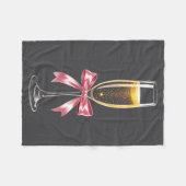 Coquette Champagne Gl Happy New Year 2026 Party Wo Fleecedecke (Vorderseite (Horizontal))