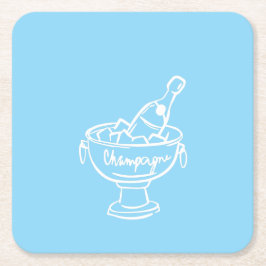 Coquette Champagne Rechteckiger Pappuntersetzer