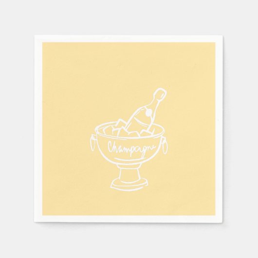 Coquette Champagne Serviette (Vorderseite)