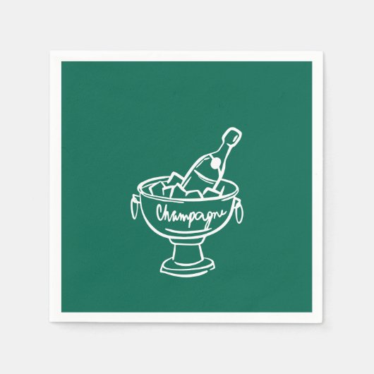 Coquette Champagne Serviette (Vorderseite)