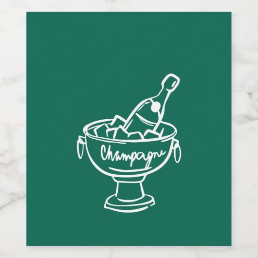 Coquette Champagne Weinetikett (Einzelnes Label)