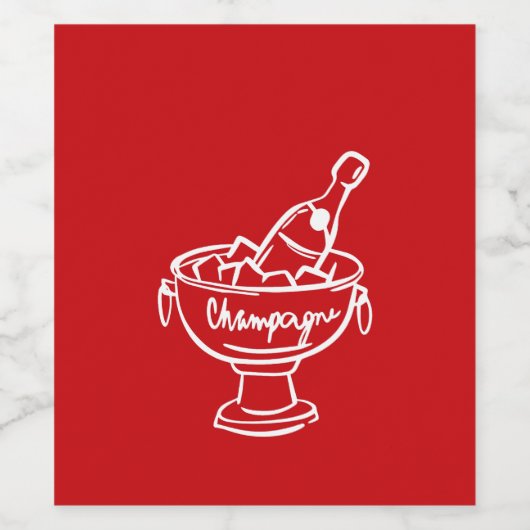 Coquette Champagne Weinetikett (Einzelnes Label)