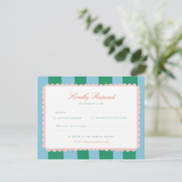 Coquette Charm Handgemalte Hochzeits-RSVP RSVP Karte