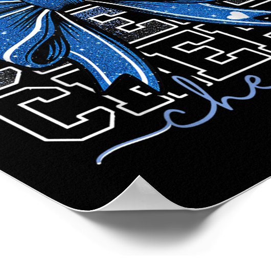 Coquette Cheer Bow Team Cheerleader B Poster (Ecke)