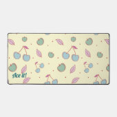 Coquette Cherries & Apple Anpassen von Slogan oder Schreibtischunterlage (Vorderseite)