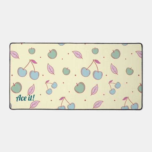 Coquette Cherries & Apple Anpassen von Slogan oder Schreibtischunterlage (Vorderseite)