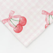 Coquette Cherries Bow Muster Fleecedecke (Ecke)