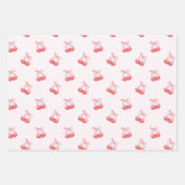 Coquette Cherries Bow Muster Geschenkpapier Set (Vorderseite)