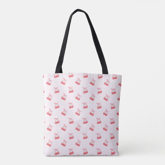 Coquette Cherries Bow Muster Tasche (Rückseite)