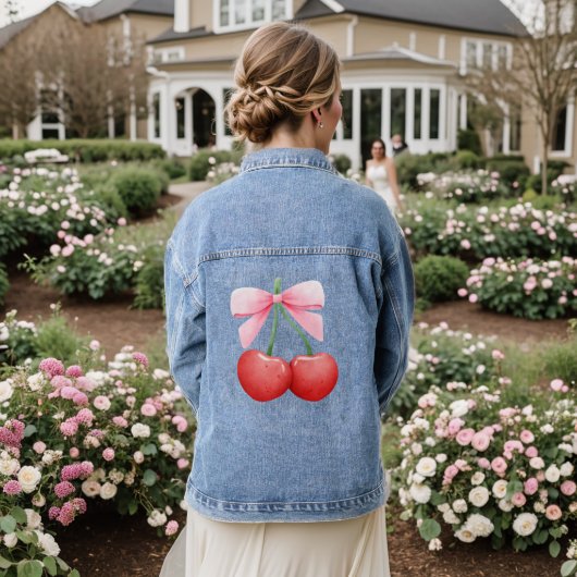 Coquette Cherries Jeansjacke (Hochzeit Rückseite)
