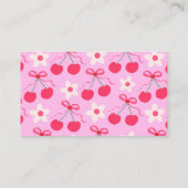 Coquette Cherries mit Bows Baby Dusche Begleitkarte (Rückseite)