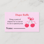 Coquette Cherries mit Bows Baby Dusche Begleitkarte (Vorderseite)