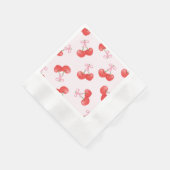 Coquette Cherries Muster Serviette (Ecke)