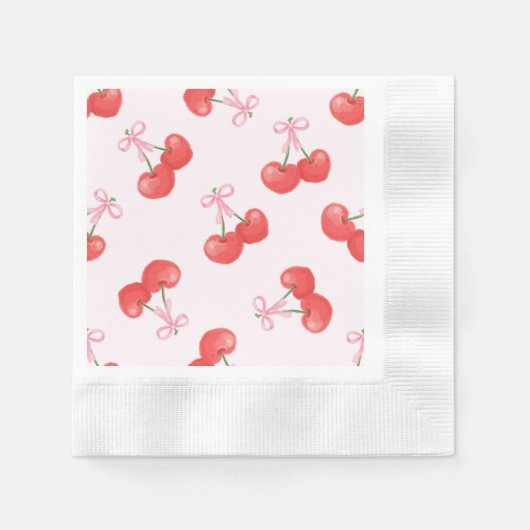 Coquette Cherries Muster Serviette (Vorderseite)