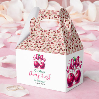 Coquette Cherry 1. Geburtstag Geschenkschachtel