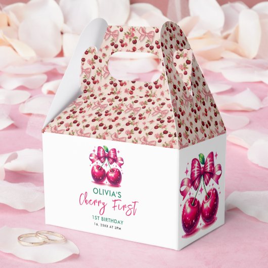 Coquette Cherry 1. Geburtstag Geschenkschachtel (Hochzeit)