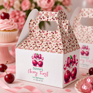 Coquette Cherry 1. Geburtstag Geschenkschachtel