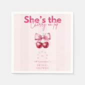 Coquette Cherry am oberen Brautparty Serviette (Vorderseite)